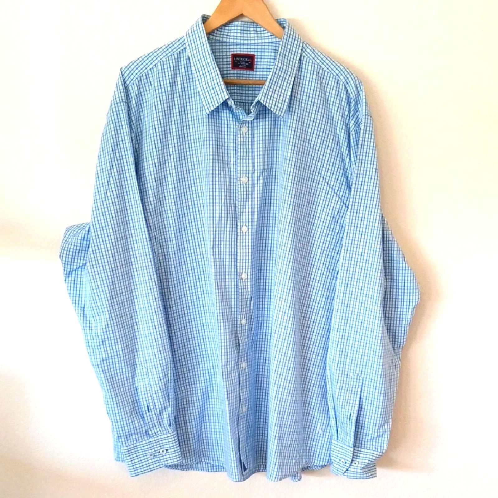 Untuckit Blue And Green Check Plaid Button Up Dress Shirt Big And Tall Xxxlc
